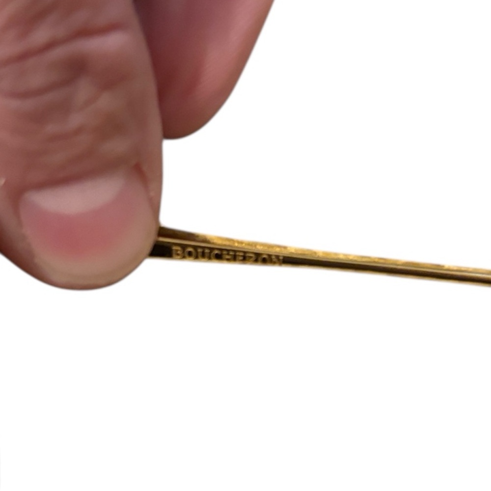 Boucheron Gold Frame brown cat eye Sunglasses w/ case, dust bag & original box - Picture 7 of 10